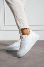 Beyaz Metal Aksesuarlı Erkek Sneaker Ayakkabı | VIVAROE - Görsel 5